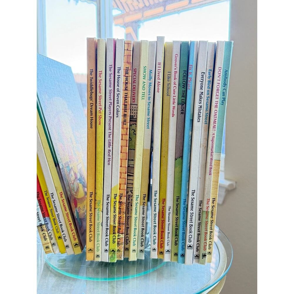 Vintage Sesame Street Book Club Lot of 22 Hardcover Book Lot Golden Press 1980s - Picture 2 of 16